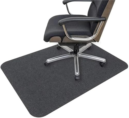 GIYXHU Bodenschutzmatte Kleberfreier, Selbstklebender PVC-Fußmatten-Teppich, Bürostuhl-Matten-Teppich, wasserdichter, Rutschfester Bodenschutz-Bodenmatte(Dark Grey,90x120cm) von GIYXHU