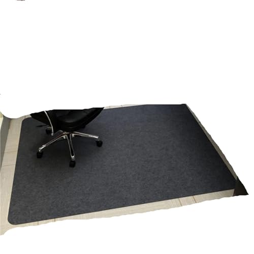 GIYXHU Bodenschutzmatte Selbstklebende Bürostuhlmatte, rutschfest, for Schlafzimmer, Computerstuhl, Liegeteppich, Bodenschutz, Eingangstür-Bodenmatte(Dark Grey,90x140cm) von GIYXHU