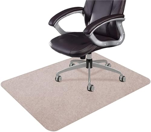 GIYXHU Bodenschutzmatte Stilvolle rutschfeste Bürostuhlmatte, weicher und wasserdichter Teppich for Schutz des Bodens, selbstklebendes PVC-Fußpolster(Light Coffee,90x120cm) von GIYXHU