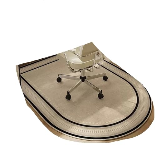 GIYXHU Bodenschutzmatte Studie Drehstuhl Teppich Anti-rutsch Verschleiß Boden Gewölbte Schutz Matte Büro Computer Stuhl Schlafzimmer Boden Teppich(Style03,150x90cm) von GIYXHU
