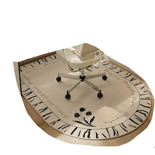 GIYXHU Bodenschutzmatte Studie Drehstuhl Teppich Anti-rutsch Verschleiß Boden Gewölbte Schutz Matte Büro Computer Stuhl Schlafzimmer Boden Teppich(Style05,120x80cm) von GIYXHU