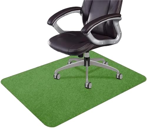 GIYXHU Bodenschutzmatte Teppich Wasserdichter und Rutschfester Bodenschutz Bodenmatte Nicht klebende Selbstklebende PVC-Bodenmatte Bürostuhlkissen(Green,90x140cm) von GIYXHU
