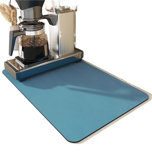 GIYXHU Drainagematte für die Kaffeebar 2 stücke Kaffee Matte Kaffee Bar Zubehör Saugfähigen Teller Trocknen Matte for Küche Zähler Mikrofaser Fit Unter Kaffeemaschine Kaffee(Green,30x40 cm) von GIYXHU