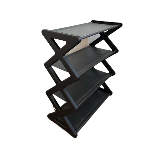 GIYXHU Einfachheit, X-förmiges Schuhregal, Heimeinrichtung, Schuhschränke, Schuhe, Organizer, Schrank, Aufbewahrung, Flur, Klappschränke(M-Black) von GIYXHU