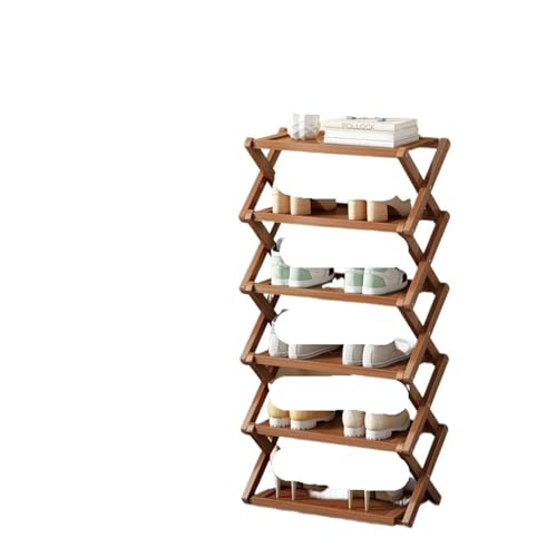 GIYXHU Faltbarer Display-Schuhständer, Eingangshalle, vertikale Hausschuhe, platzsparendes Schuhregal, Regale, Holzmöbel(47x25x102cm) von GIYXHU