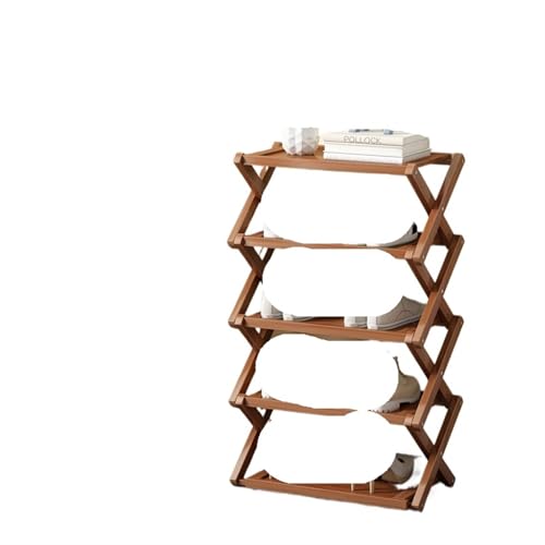 GIYXHU Faltbarer Display-Schuhständer, Eingangshalle, vertikale Hausschuhe, platzsparendes Schuhregal, Regale, Holzmöbel(47x25x82cm) von GIYXHU
