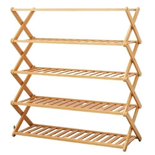 GIYXHU Faltbares, offenes Schuhregal Oben, tragbares Aufbewahrungsregal aus Holz for den Eingangsbereich, for Schlafzimmer, Innen- und Außenbereich usw GIYXHU Faltbares, offenes Schuhregal Oben, tragbares Aufbewahrungsregal aus Holz for den Eingangsbereich, for Schlafzimmer, Innen- und Außenbereich usw von GIYXHU