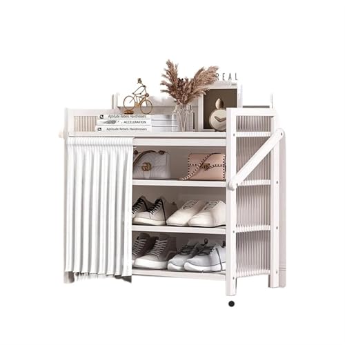 GIYXHU Klappbares Schuhregal for die Tür, mehrschichtiges Regal, Installationsfreier Schuhschrank, einfaches Schuhaufbewahrungsregal(4 Layers) von GIYXHU
