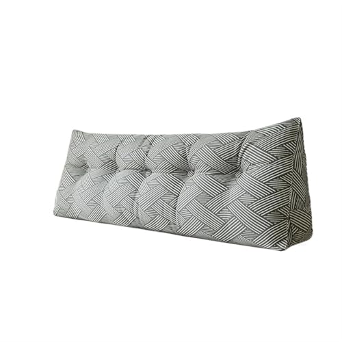 GIYXHU Kopfteil Kissen Dreieck Kissen Lesen Bolster Rückenlehne Positionierung Unterstützung Körper Keil Schlaf Kissen for Bett Kopfteil(Grey,50x80x20cm) von GIYXHU