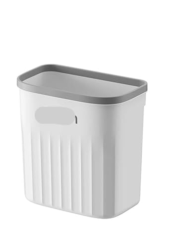 GIYXHU MüLleimer Wandmontage 12/16L Presse Typ Wand Mülleimer for Badezimmer Wc Müll Eimer Mit Deckel Küche Recycling Bin Hängen papierkorb(12LWhite) von GIYXHU
