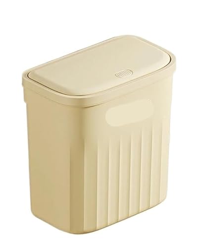 GIYXHU MüLleimer Wandmontage 12/16L Presse Typ Wand Mülleimer for Badezimmer Wc Müll Eimer Mit Deckel Küche Recycling Bin Hängen papierkorb(16L yellow) von GIYXHU