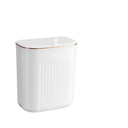 GIYXHU MüLleimer Wandmontage 8/11L Badezimmer Mülleimer Wand Hängen Mit Deckel Müll Bin for Küche Wasserdicht Schmale mülleimer(11L White) von GIYXHU