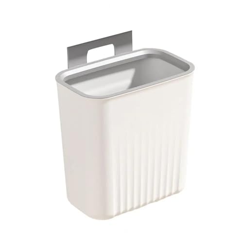 GIYXHU MüLleimer Wandmontage 9L Küche Mülleimer Wand Halterung Schrank Lagerung Smart Eimer Badezimmer Wohnzimmer Büro Schiebe(White without lid) von GIYXHU