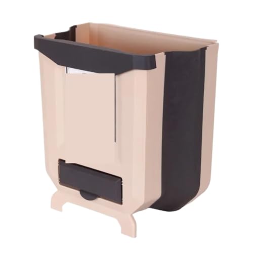 GIYXHU MüLleimer Wandmontage An der Wand befestigter hängender Schrank-Müll-Abfallbehälter-Behälter-faltender Küchen-Mülleimer-Müll-Aufbewahrungsbehälter-Beutel(Coffee) von GIYXHU