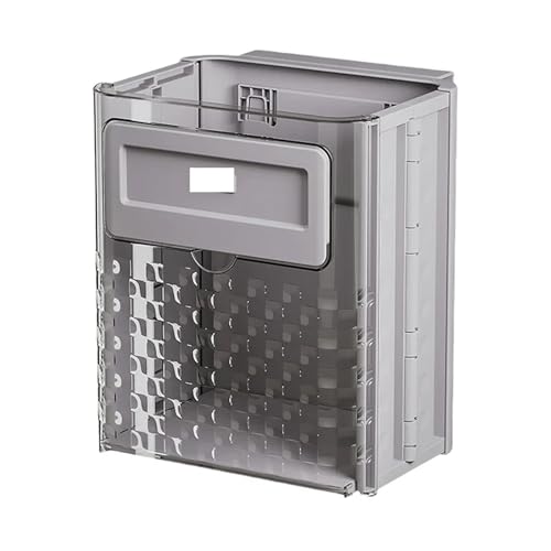 GIYXHU MüLleimer Wandmontage Küche Mülleimer Wand Hängen Mit Deckel Müll Kann for Schrank Unter Waschbecken Abfall Kompost Bin 10L(Grey) von GIYXHU