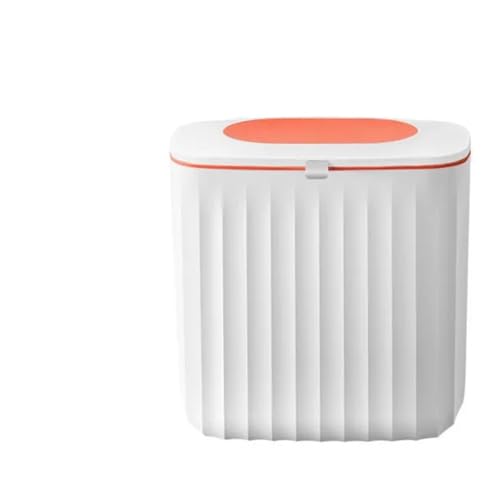 GIYXHU MüLleimer Wandmontage Küche Mülleimer Wand Hängen Mit Deckel Müll Kann for Schrank Unter Waschbecken Abfall Kompost Bin 8L(Orange) von GIYXHU