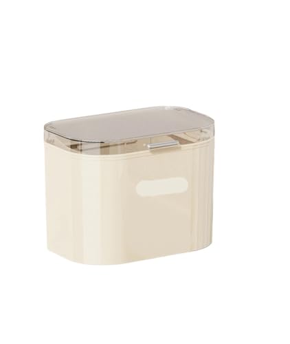 GIYXHU MüLleimer Wandmontage Küchen-Papierkorb mit Deckel, an der Wand montierter Mülleimer, Papierkörbe, Papierkorb for den Schrank unter Spüle(10L White) von GIYXHU