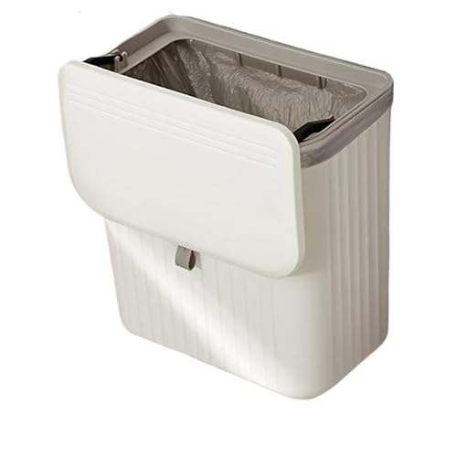 GIYXHU MüLleimer Wandmontage Wand-Mülleimer aus Kunststoff, platzsparendes quadratisches Design, 2-in-1-Badezimmer-Mülleimer mit Toilettenpapierhalter(M) von GIYXHU