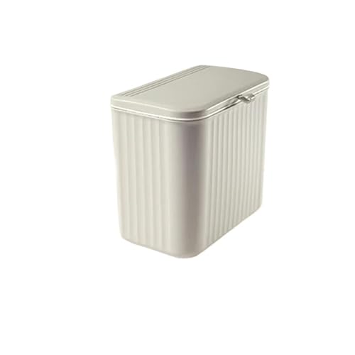 GIYXHU MüLleimer Wandmontage Wandmontierter Mülleimer for die Küche, Aufbewahrungsbehälter Haushaltsküchenabfälle, hängender Toilettenpapier-Aufbewahrungseimer Toilette, Mini-Mülleimer(Grey,9L) von GIYXHU