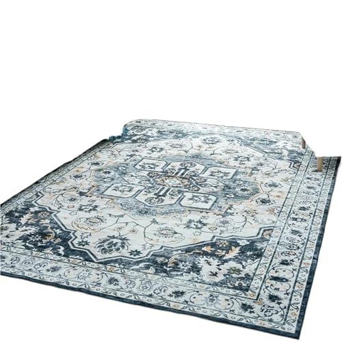 GIYXHU Outdoor Teppich Waschbarer Teppich mit Rutschfester Unterseite, fusselfreier Bodenmatte, Überwurfteppich for Wohnzimmer, Schlafzimmer, Küche, Wäscherei, Heimbüro,(4'*6') von GIYXHU