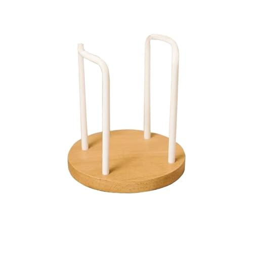 GIYXHU Pappbecher-Organisator 2 stücke Papier Tasse Lagerung Halter Rack Regal Wasser Tee Tassen Holz Dispenser Mit Längeren Stick Becher Display-ständer Organizer liefert(White) von GIYXHU