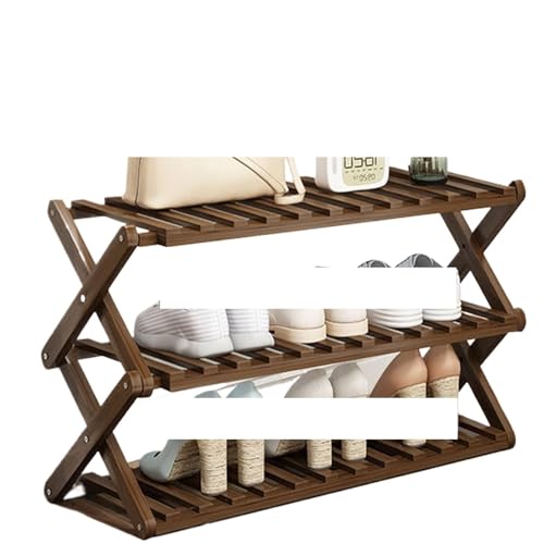 GIYXHU Schuhregal aus Holz, 3-stöckig, faltbar, Schuhregale, mehrstöckig, Schrank, Aufbewahrung for Eingangstür, Flur, Schlafzimmer, kleine Räume GIYXHU Schuhregal aus Holz, 3-stöckig, faltbar, Schuhregale, mehrstöckig, Schrank, Aufbewahrung for Eingangstür, Flur, Schlafzimmer, kleine Räume von GIYXHU