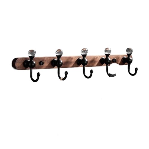 GIYXHU Schwarze wandmontierte Badezimmer-Hardware-Kleiderhaken zur Aufbewahrung von Kleidung, Mänteln und Handtüchern(Black 5 Hooks) von GIYXHU