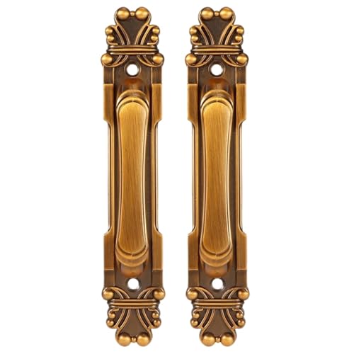 GIYXHU Türgriff 2Pcs Door Handles Antique Zinc Alloy Door Pull Handle Cabinet Hardware Accessory for Balcony Wooden Doors von GIYXHU