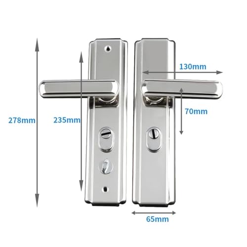 GIYXHU Türgriff 304 Stainless Steel Door Handle Door Handle Entry Door Thickened Panel Mechanical Door Lock ﻿ von GIYXHU