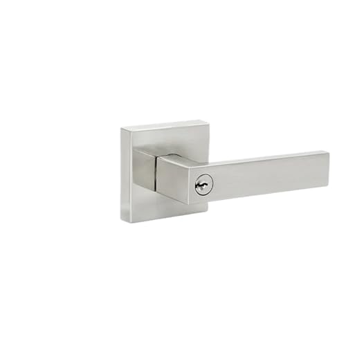 GIYXHU Türgriff Stainless Steel Door Handle with Locking Cylinder Polished Rear Front Lever Lock Interior Home Accessories(with 3 Keys) von GIYXHU