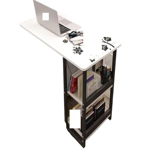 GIYXHU Überbetttisch mit Rollen, Kleiner Computertisch, for Büro, tragbare Unterstützung, Laptop-Schreibtisch, Betttablett, Arbeitszimmer(Black) von GIYXHU