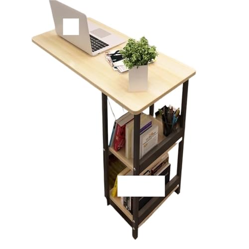 GIYXHU Überbetttisch mit Rollen, Kleiner Computertisch, for Büro, tragbare Unterstützung, Laptop-Schreibtisch, Betttablett, Arbeitszimmer(Brown) von GIYXHU