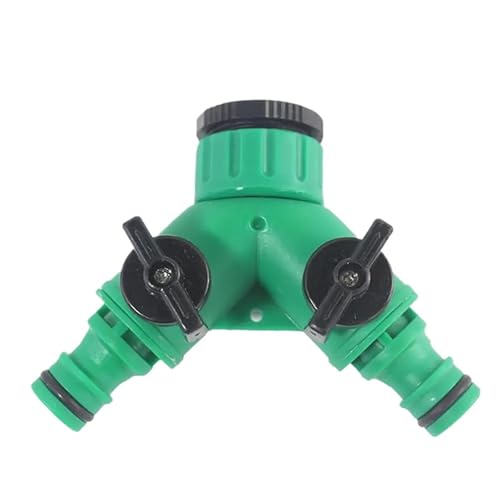 Gartenschlauchverteiler Y-Typ-Shunt-Ventil Gartenbewässerungssystem Wasserschlauchanschluss Wasserhahnadapter 2 Y-förmiger Wegeverteiler Schnellwasserregler von GIYXHU