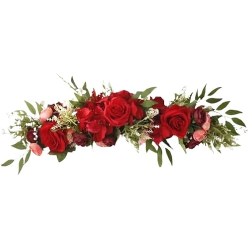 Hochzeitsblumen for Dekor Elegante Stuhlrückenblume Dekorative Blumen for Zeremoniestuhl(Red) von GIYXHU