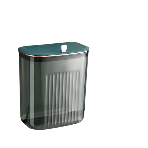 MüLleimer Wandmontage 8/11L Badezimmer Mülleimer Wand Hängen Mit Deckel Müll Bin for Küche Wasserdicht Schmale mülleimer(11L Green) von GIYXHU