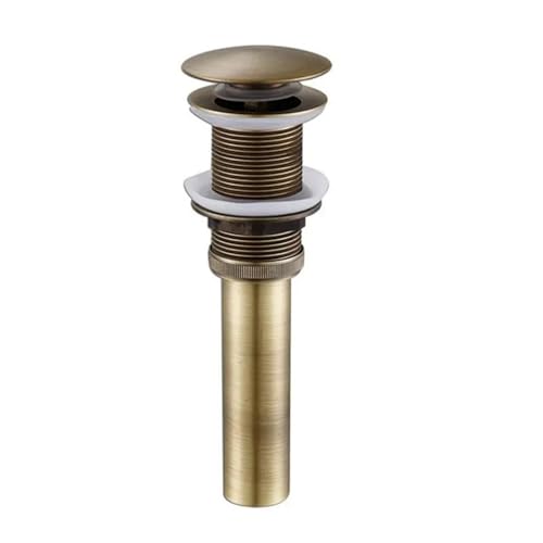 Runder Flaschen-P-Siphon aus Messing for Badezimmer, verstellbarer Waschbecken-Abfluss-P-Siphon-Kit mit Pop-Up-Abfluss(Pop-up no overflow) von GIYXHU