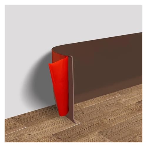 Sockelleistenverkleidung 1 Stück Sockelleiste 3,0 Meter Weich-PVC-Sockel Kunststoffsockel Wasserdichter Sockel Wandaufkleber Wandverkleidungslinie Antikollision(Dark brown) von GIYXHU