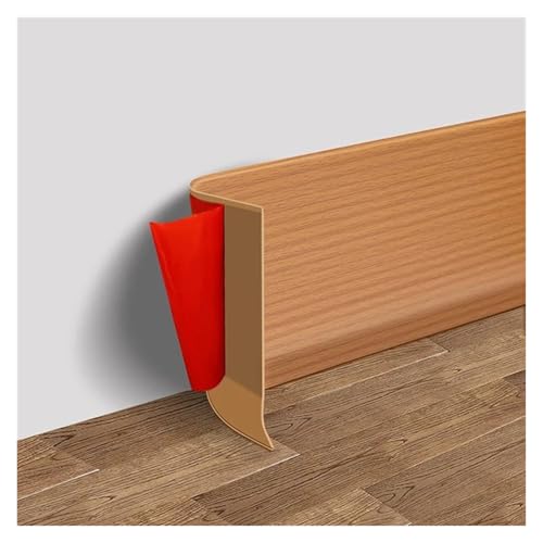 Sockelleistenverkleidung 1 Stück Sockelleiste 3,0 Meter Weich-PVC-Sockel Kunststoffsockel Wasserdichter Sockel Wandaufkleber Wandverkleidungslinie Antikollision(Yellow) von GIYXHU