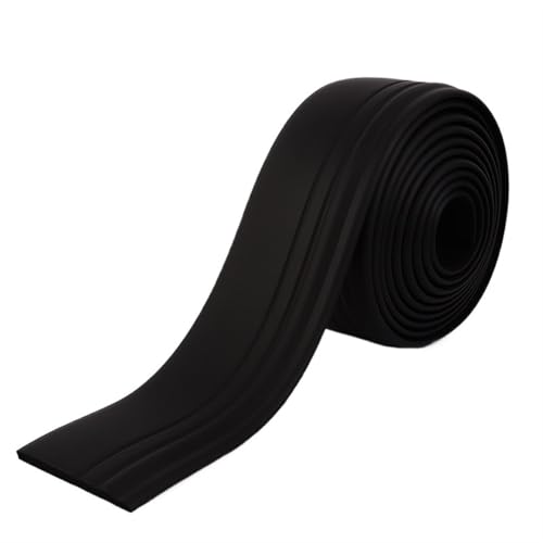 Sockelleistenverkleidung 12,5x500cm 3D Selbstklebende Schaumlinie Sockelleiste Wandkantenstreifen Wasserdichte Fußleiste Ecke Taille Linie Aufkleber Wandaufkleber Trim(Black 125mm*5m) von GIYXHU