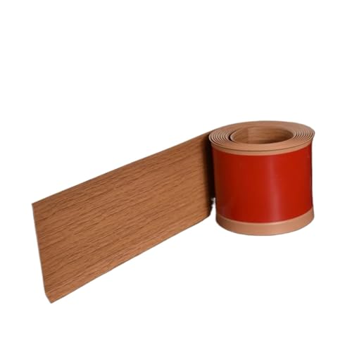 Sockelleistenverkleidung 2 Stück 1 m Vinyl-Wandsockel-Fußleisten-Zierleiste, flexible, selbstklebende Wandsockel-Zierleiste aus Gummi, Design for Abziehen und Aufkleben(Wood grain brown) von GIYXHU