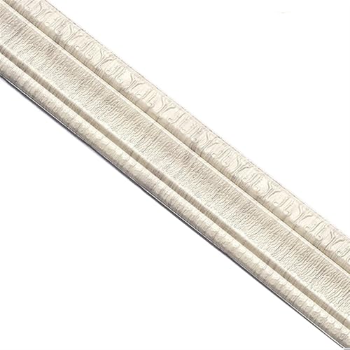 Sockelleistenverkleidung 2 Stück 230 cm 3D-Muster Wandverkleidungslinie Sockelleiste Dekor Selbstklebend for den Haushalt Wasserdicht Abnehmbare Flexible Bordürenaufkleber(White Oak) von GIYXHU