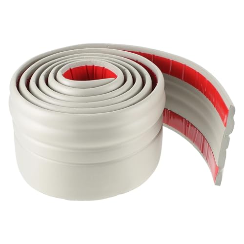 Sockelleistenverkleidung 2 Stück Vinyl-Wand-Fußleisten-Zierleiste for Boden, Wand, Schälstift, Zierleiste, selbstklebende Gummi-Bodenleiste, 10, cm von GIYXHU