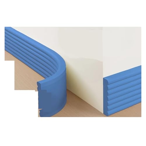 Sockelleistenverkleidung 2 Stück m Fußleistenverkleidung, Antikollisionsstreifen-Wandaufkleber mit selbstklebenden und abnehmbaren Randaufklebern for die Dekoration von Wohn- Schlafzimmern(Blue) von GIYXHU