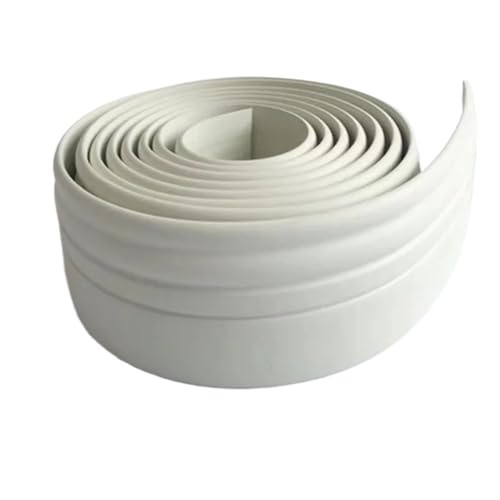 Sockelleistenverkleidung 2 Stück m x 80 mm Schaumstoff-Wandaufkleber, PVC, wasserdicht, selbstklebend, Bodensockel, TV-Hintergrund, Rand, Modellierung, DIY-Heimdekoration(Beige) von GIYXHU