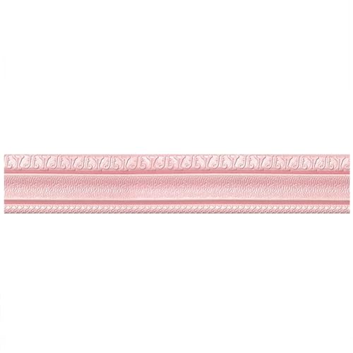 Sockelleistenverkleidung 2 Stück selbstklebende, flexible Schaumstoff-Formleisten, 3D-klebrige, dekorative Wandverkleidungslinien, Sockelleiste, Tapetenbordüre, Wandaufkleber(Pink) von GIYXHU