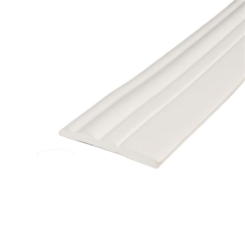 Sockelleistenverkleidung 2 stücke 1M 3D Selbst-klebe Schaum Baseboard Wand Aufkleber Taille TV Hintergrund Boden Ecke Linie Sockelleiste haushalt(White) von GIYXHU