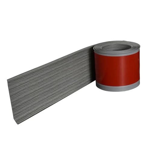 Sockelleistenverkleidung 2 stücke 2M Weiche Pvc Sockel Kunststoff Sockelleiste Wasserdichte Substrat Molding Trim Winkel for Wand Boden Ecke dekorative(Gray) von GIYXHU