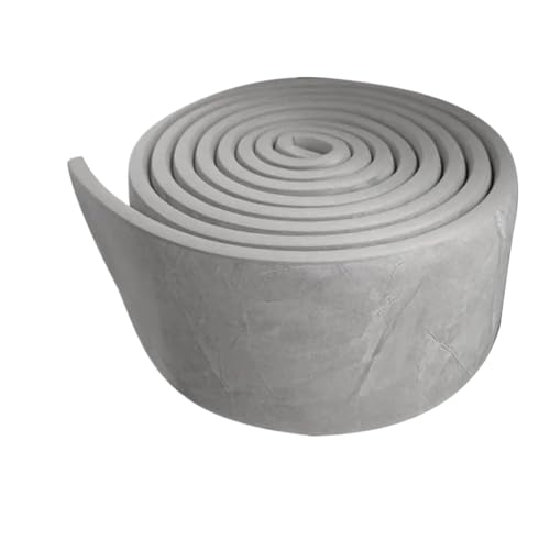 Sockelleistenverkleidung 2 stücke Baseboard Moulding Trim Anti-kollision Wand Ecke Selbst-klebe Rand Schutz Aufkleber Dekoration Streifen for Decke schlafzimmer(Silver Gray) von GIYXHU