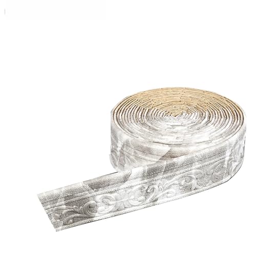 Sockelleistenverkleidung 2PCS 10m 3D Wand Trim Linie Sockel Bordüre Selbstklebende Wasserdichte Baseboard Tapete Aufkleber for Hause wand Rand Streifen Band(Pale) von GIYXHU