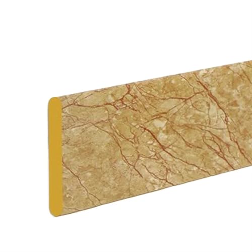 Sockelleistenverkleidung 3 Stück 2 m Wandaufkleber, dekorative Streifen, Sockelleiste, selbstklebende Schaumstoffkante, wasserdicht, Verdickung, for Zuhause, Büro, Hotel(Golden thread) von GIYXHU